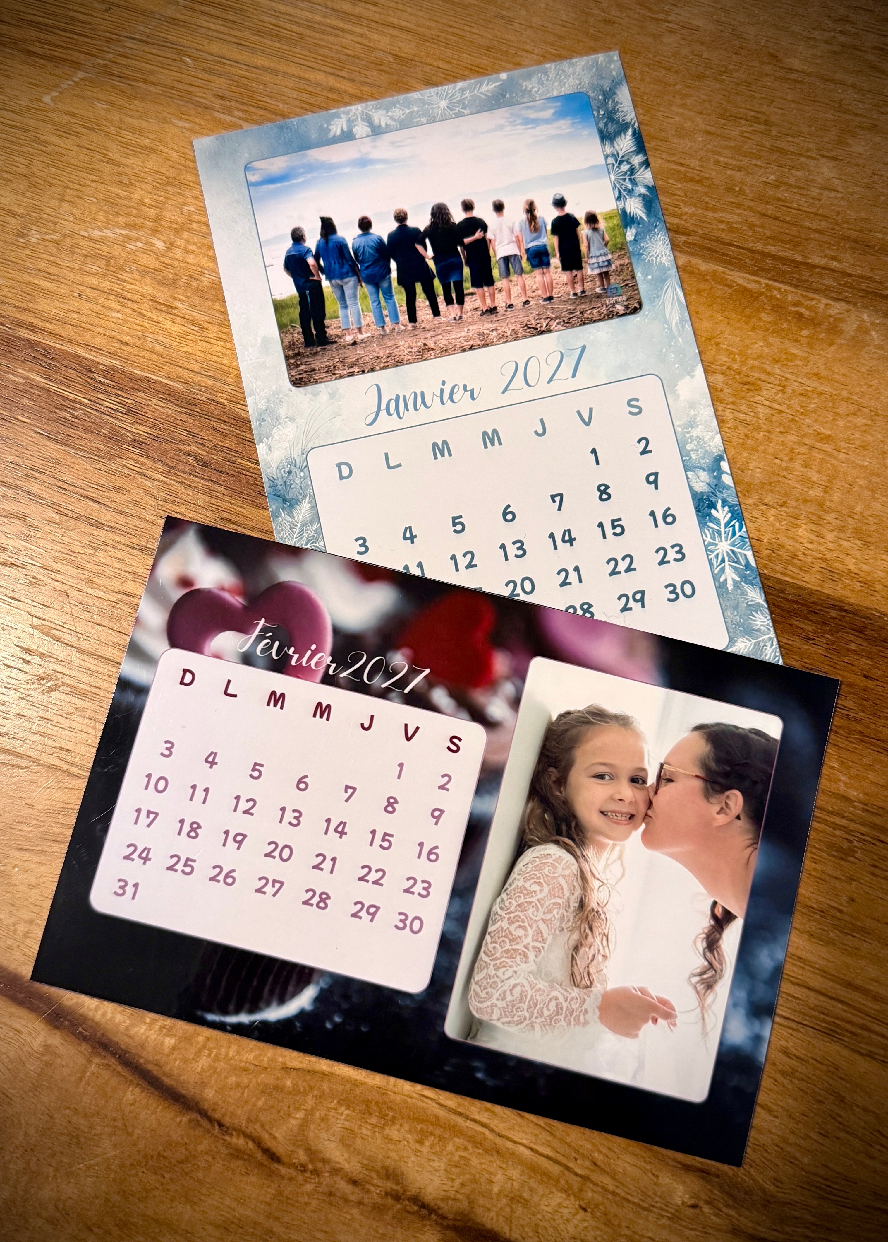 Calendrier aimanté personnalisé 2027 - 100mm x 148mm