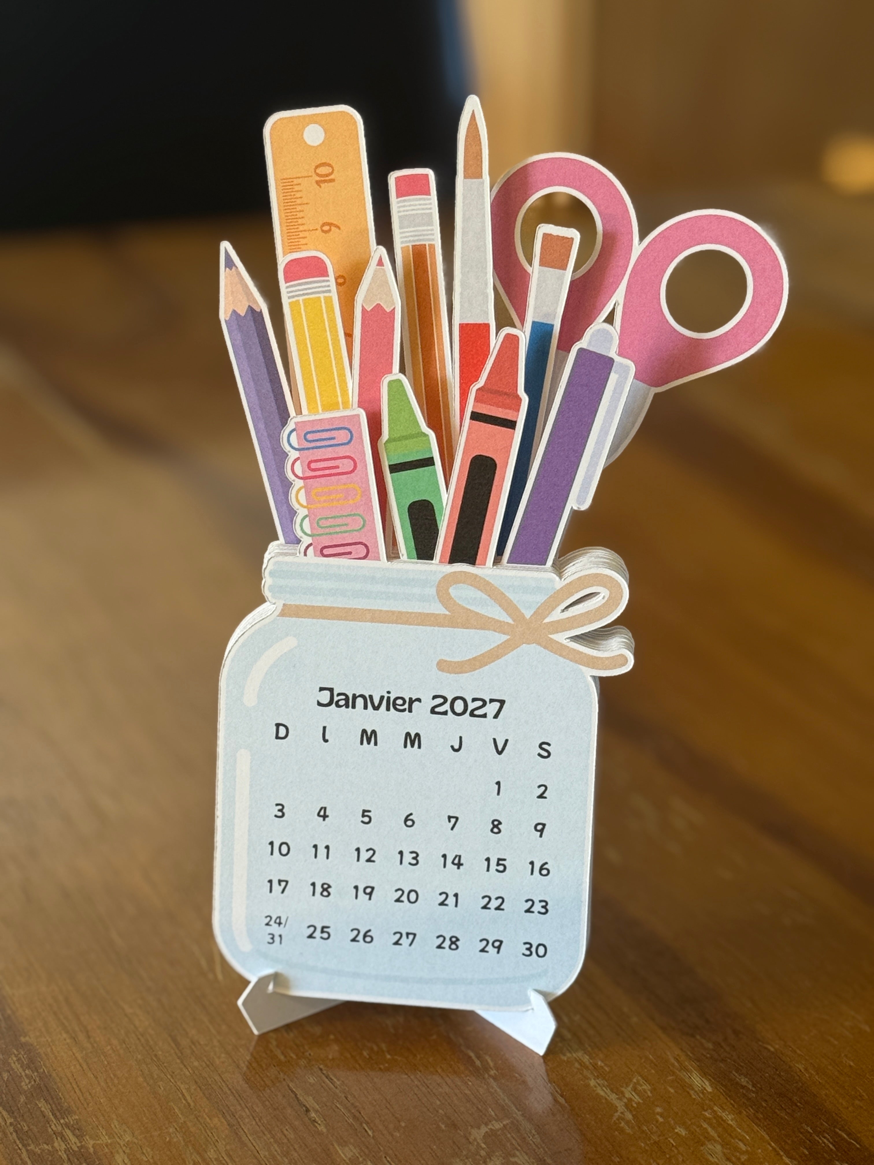 Calendrier pot à crayons 2027