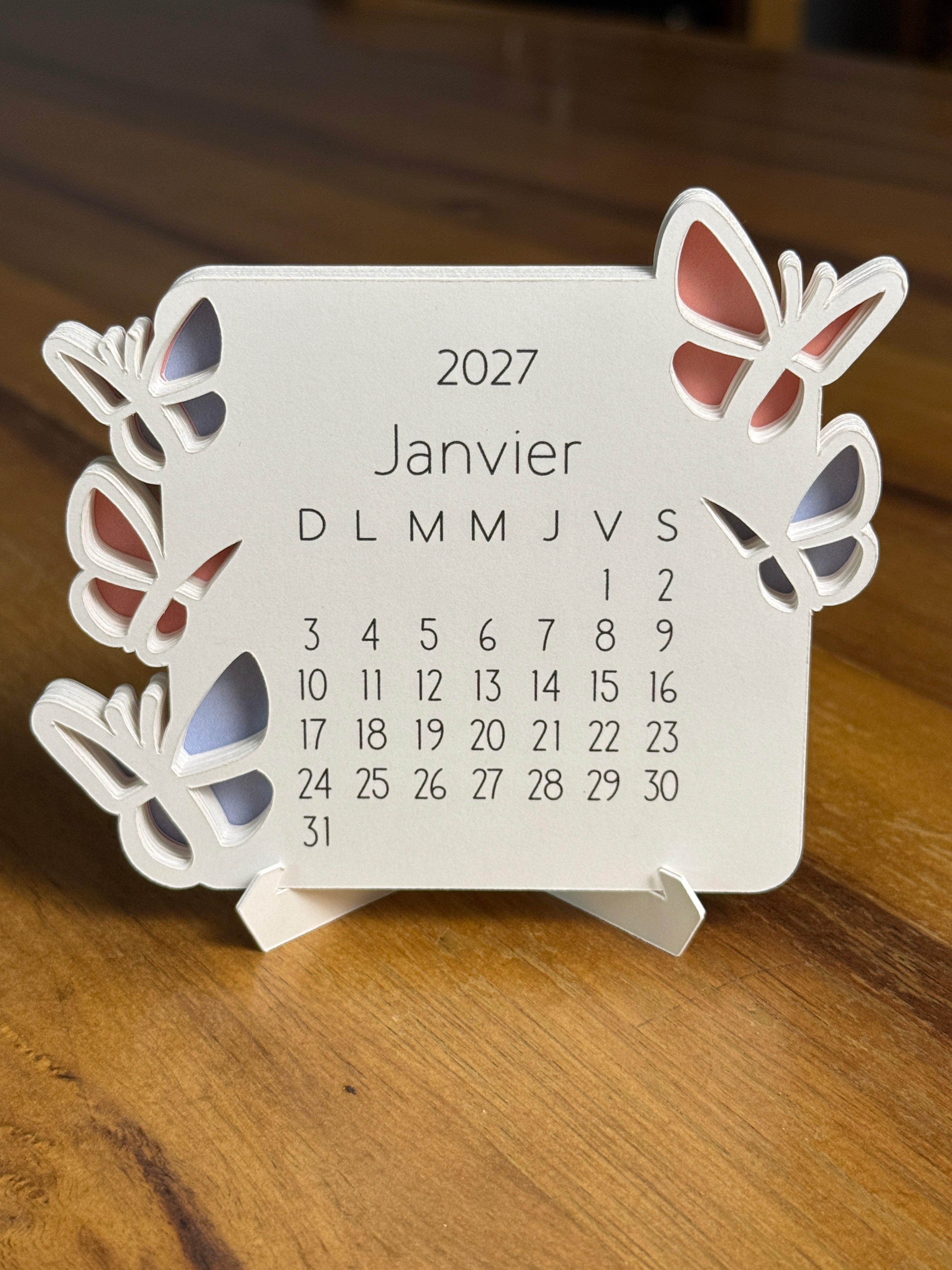 Calendrier papillons 2027